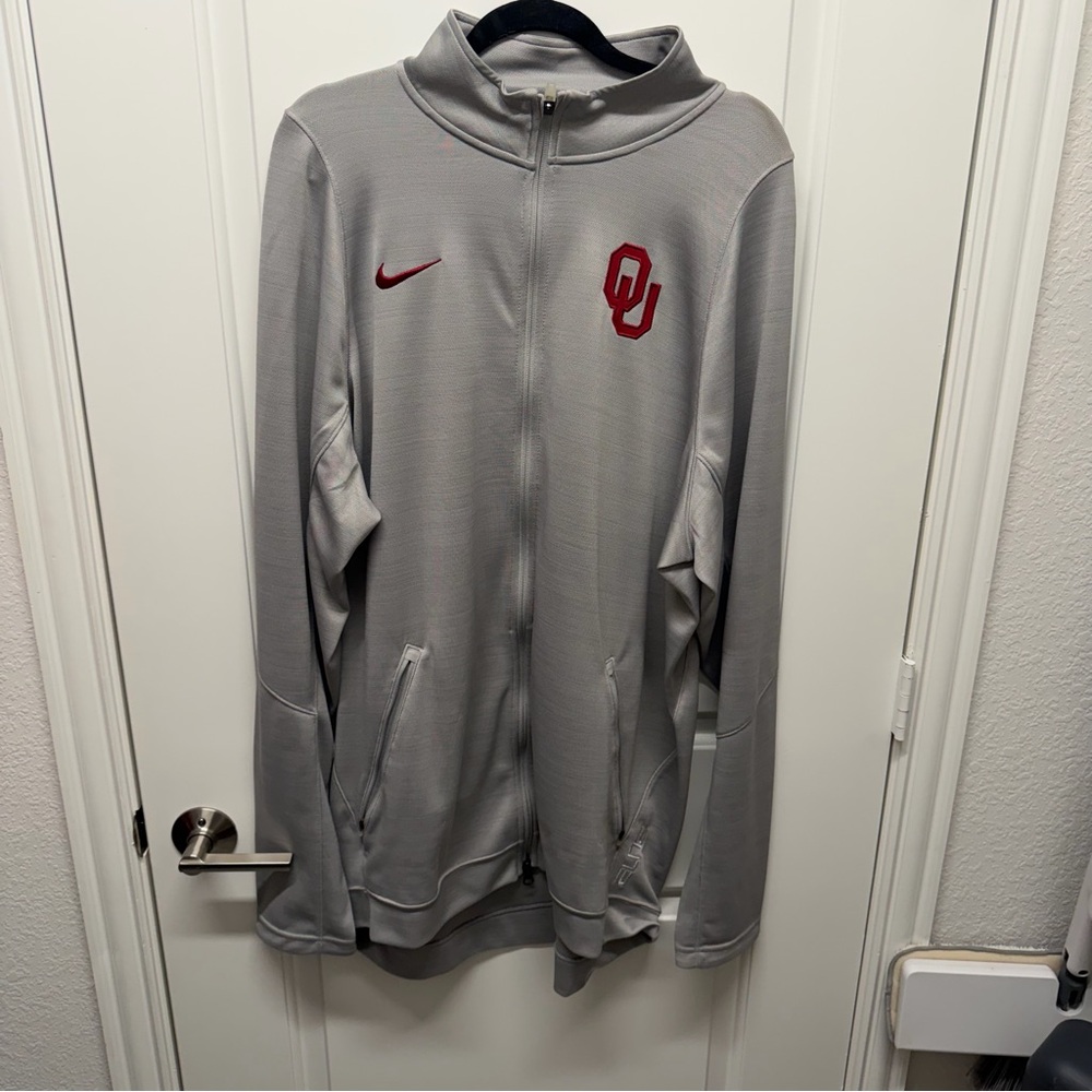 Oklahoma University Sooners Nike Elite Jacket Mens 2XLT Dri-Fit‎ Long Sleeve